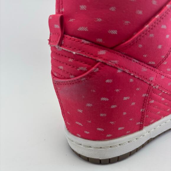 NIKE “Dunk Sky Hi Print “Hyper Red” Sneaker Heels Women’s Size 8.5 - Picture 12 of 12